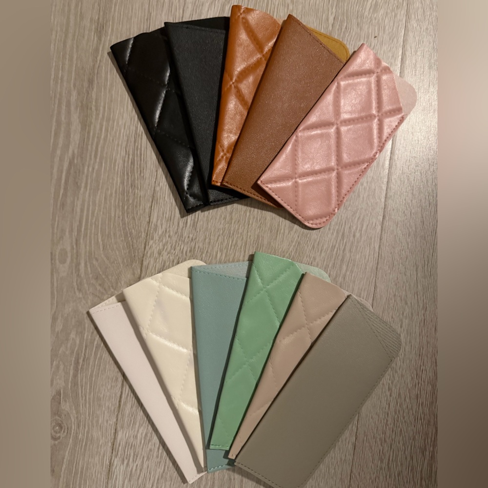 🔥 3/$6 Faux Leather (Sun) Glasses Cases in Assorted Colors